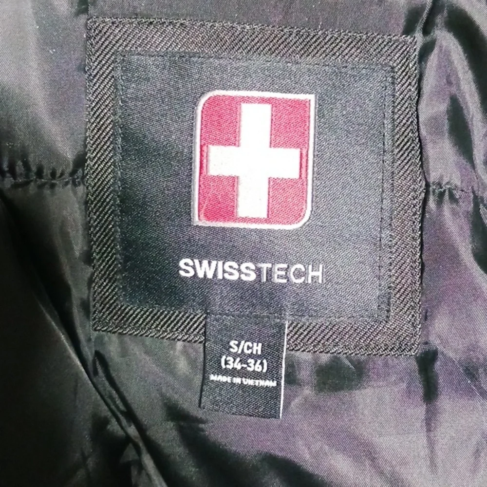 Swiss tech S (34-36) black men's Parka jacket, like new
